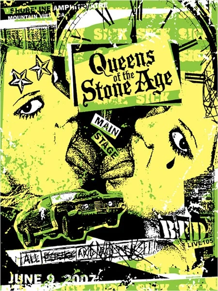 QOTSA poster artwork demon faces