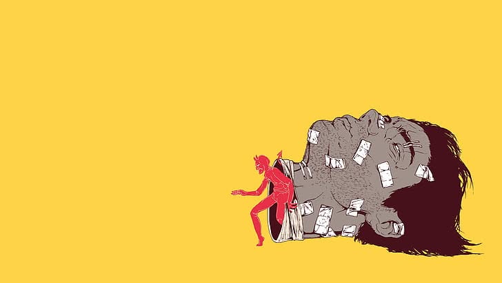 Illustration Queens of the Stone Age, le diable et le géant terrassé