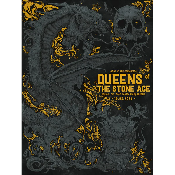 QOTSA poster concert skeleton cowboy