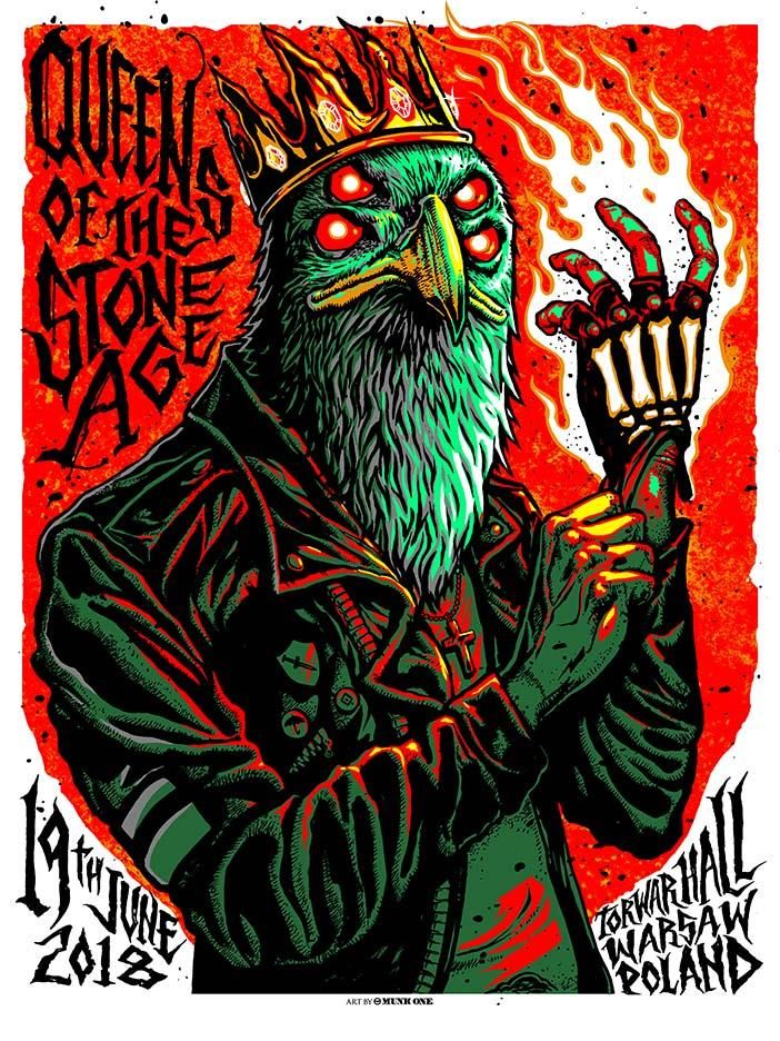 Queens of the Stone Age, le roi-oiseau (affiche Munk One)