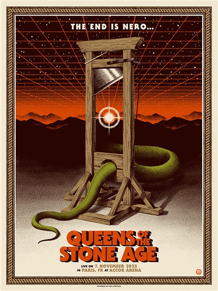 QOTSA Concert Poster - The End is Near Guillotine