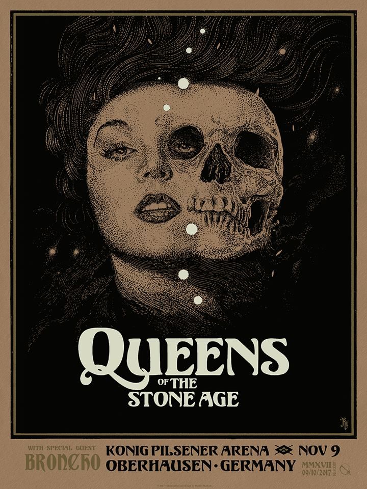 Queens of the Stone Age - Affiche Villains Tour 2017 Oberhausen