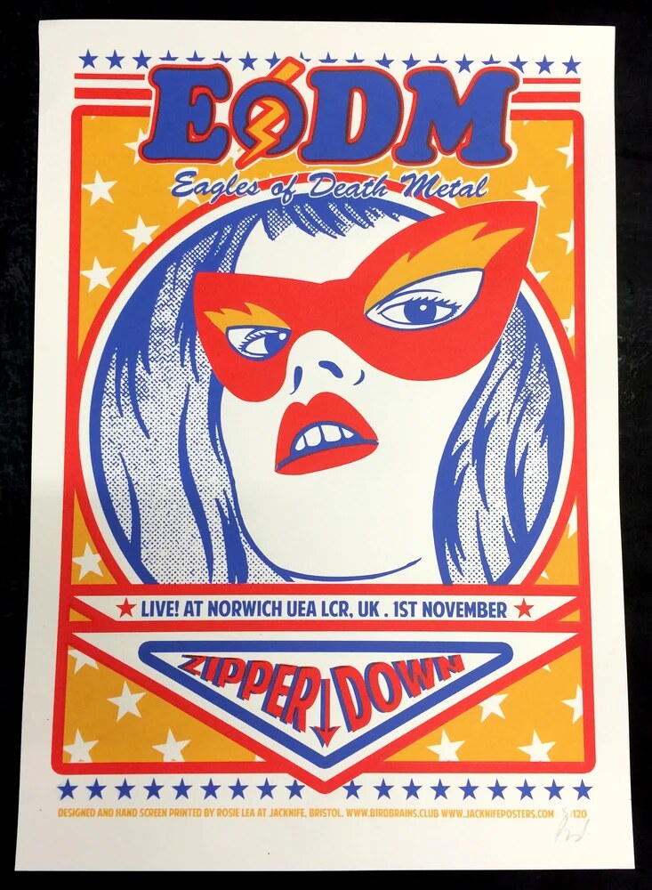 Eagles of Death Metal, affiche Zipper Down
