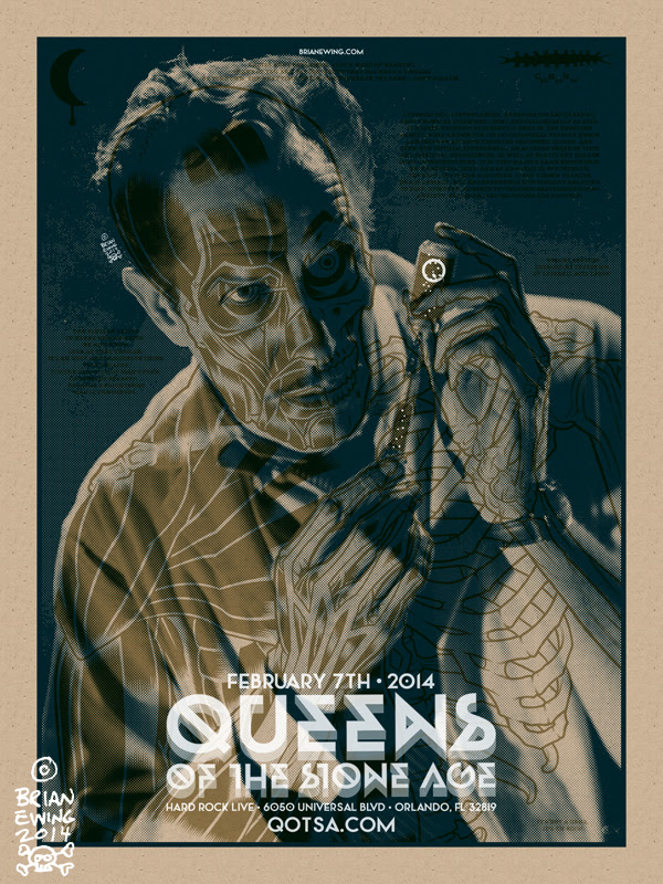Affiche Brian Ewing, Josh Homme, Orlando 2014