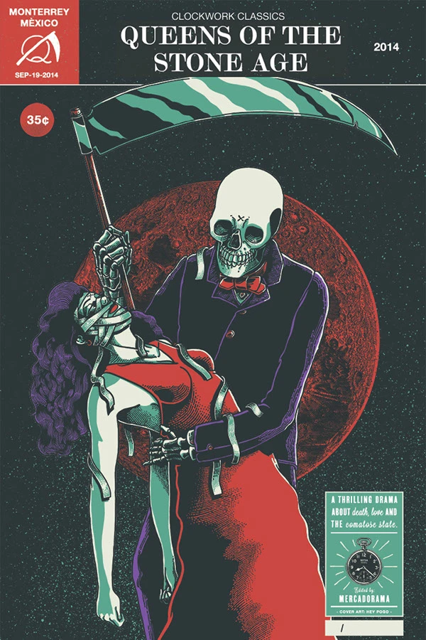 Affiche Clockwork Classics, Queens of the Stone Age, 2014