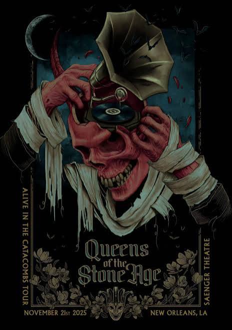 Affiche de la tournée Alive in the Catacombs — La Nouvelle-Orléans, 2 nov.