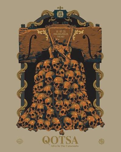 Affiche Queens of the Stone Age, tournée des Catacombes 2025