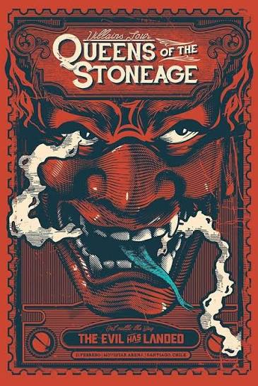Affiche The Evil Has Landed, Queens of the Stone Age, Santiago