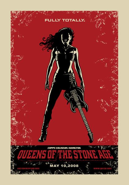 QOTSA Concert Poster - Guitar Girl Hamilton