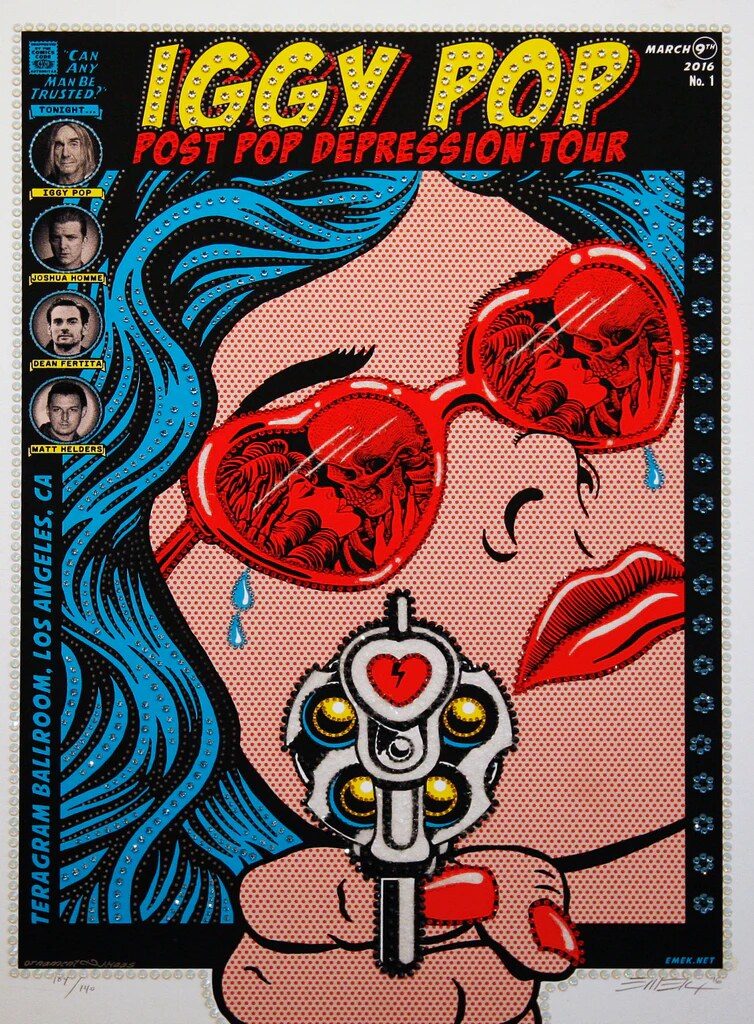 Affiche Iggy Pop, Teragram Ballroom Los Angeles