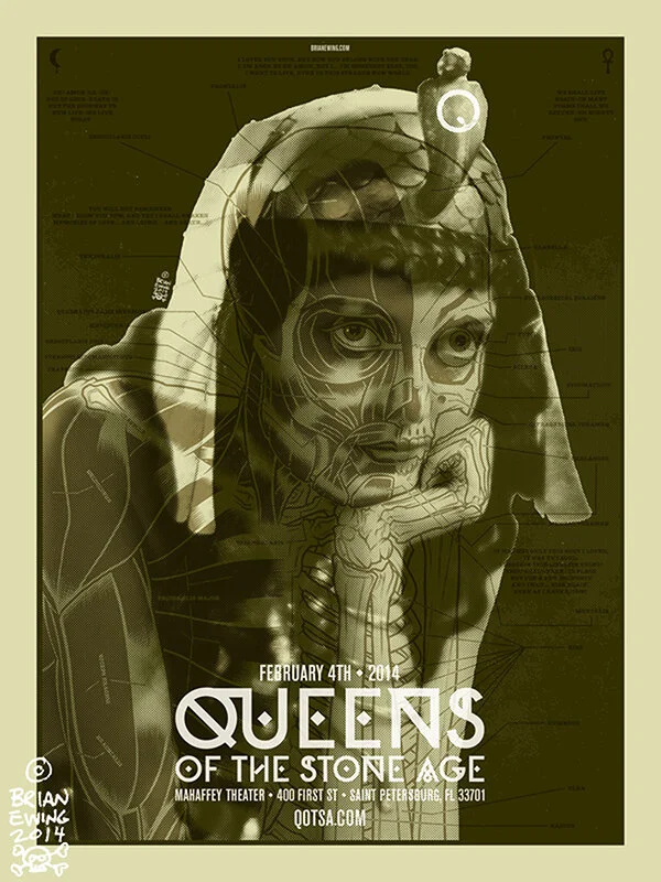 Affiche Queens of the Stone Age, Saint Petersburg 2014 (Brian Ewing)