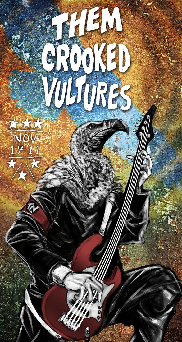 Affiche Them Crooked Vultures 2011