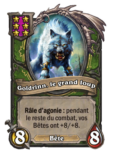 Goldrinn, le grand loup, bête de niveau 6
